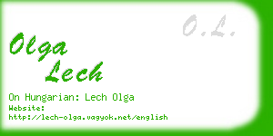 olga lech business card